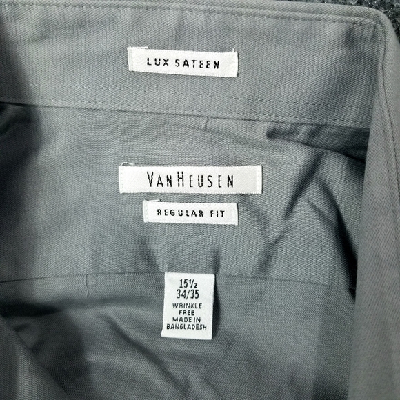 Van HEUSEN Regular fit Men's shirts Casual button Down long sleeve collared - Picture 6 of 8